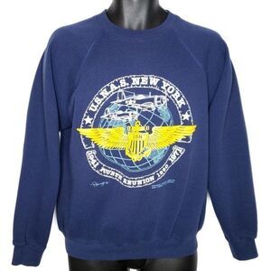 USNAS Sweatshirt Vintage 90s 1990 United States Naval Air Station New York Navy